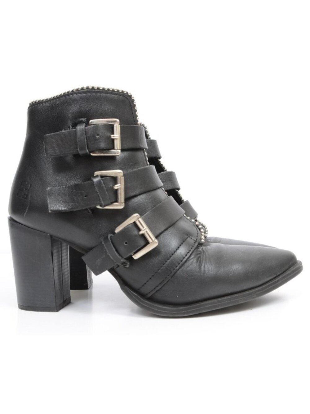 Frida Collection Women's 9-9.5 Boot Strappy Buckles Witchy Gothic Rocker Bootie